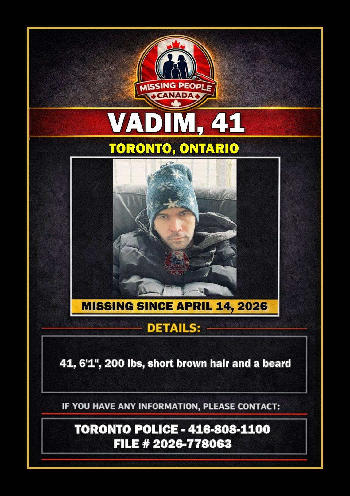 MISSING PERSON CANADA RELEASE