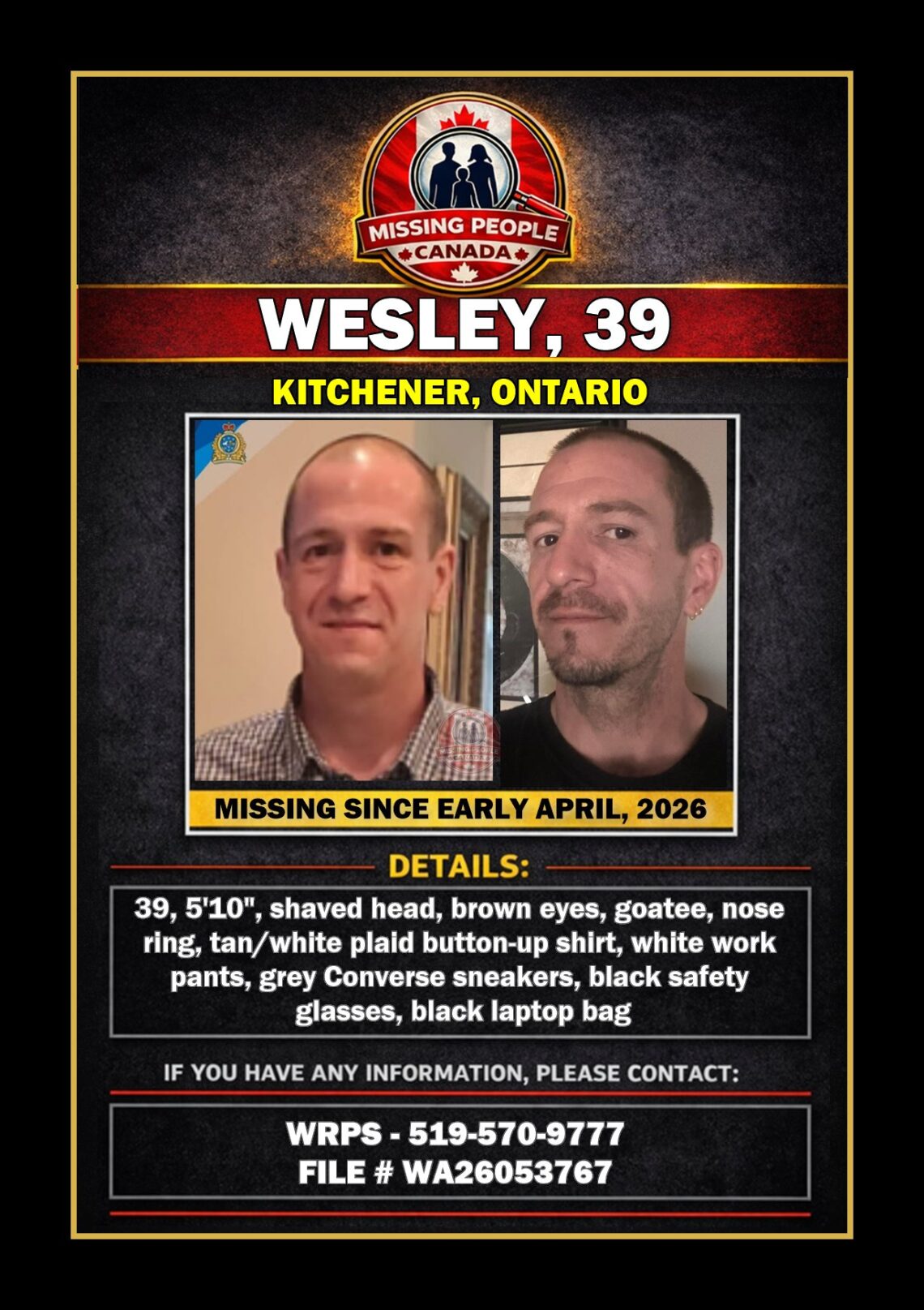 MISSING PERSON CANADA RELEASE