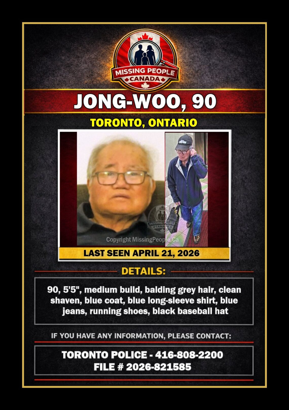 MISSING PERSON CANADA RELEASE