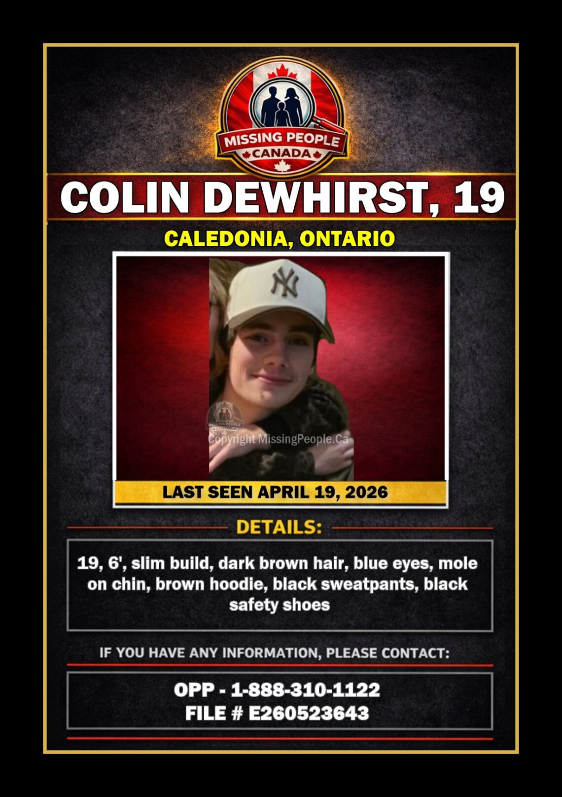 MISSING PERSON CANADA RELEASE