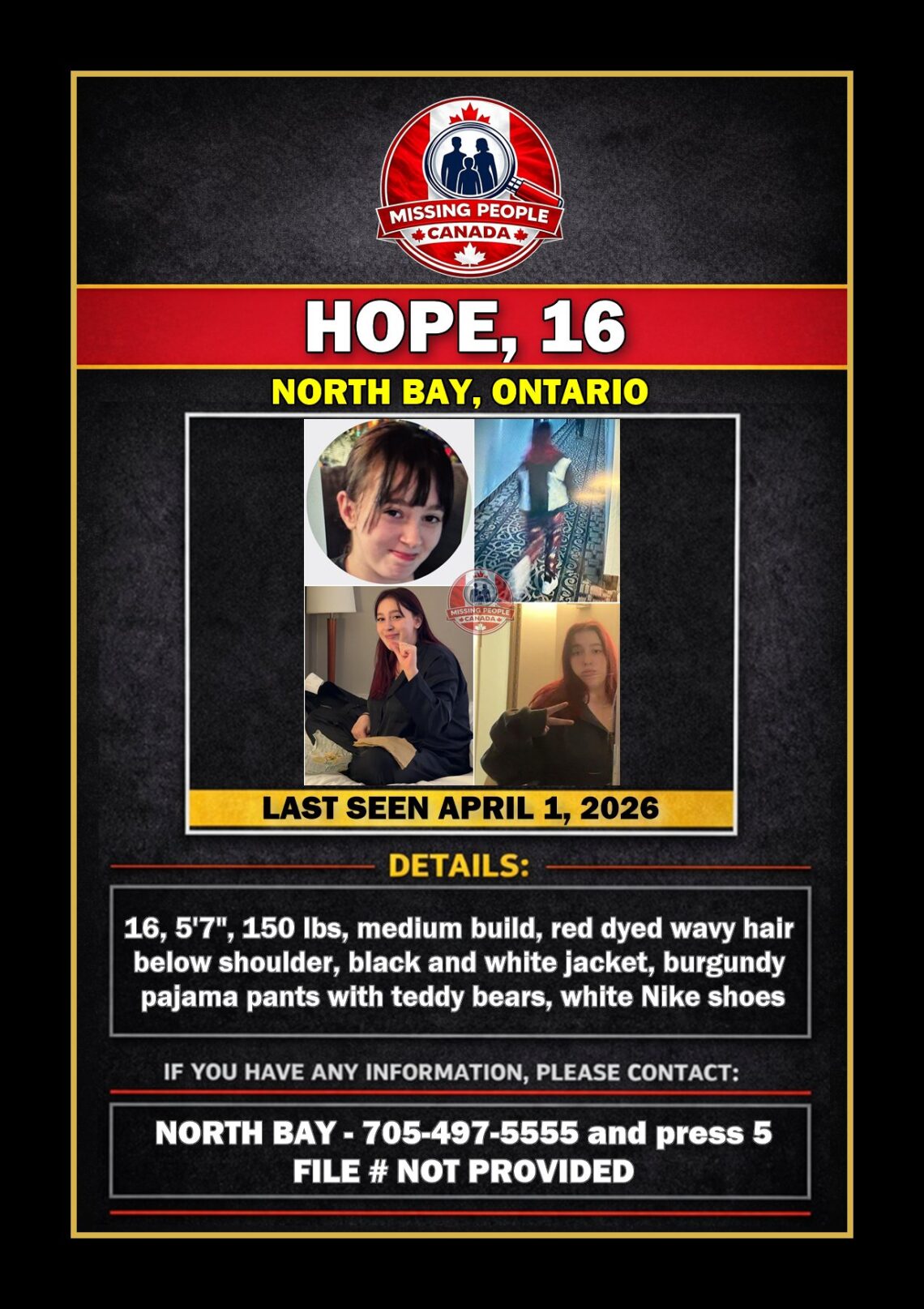 MISSING PERSON CANADA RELEASE