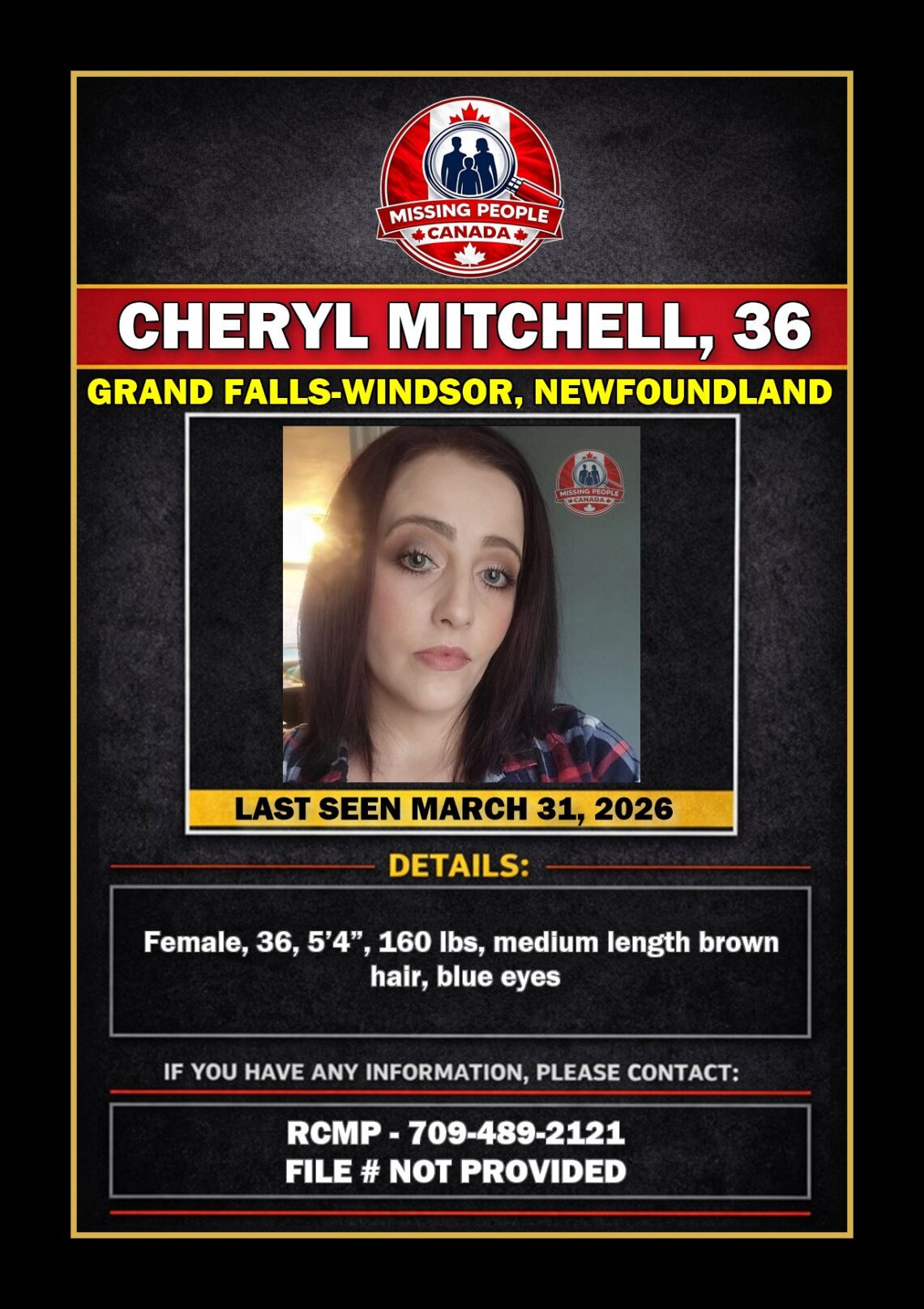 MISSING PERSON CANADA RELEASE