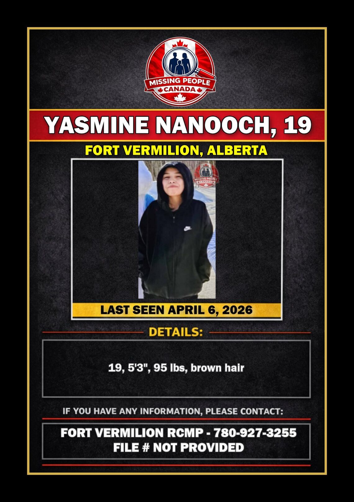 MISSING PERSON CANADA RELEASE