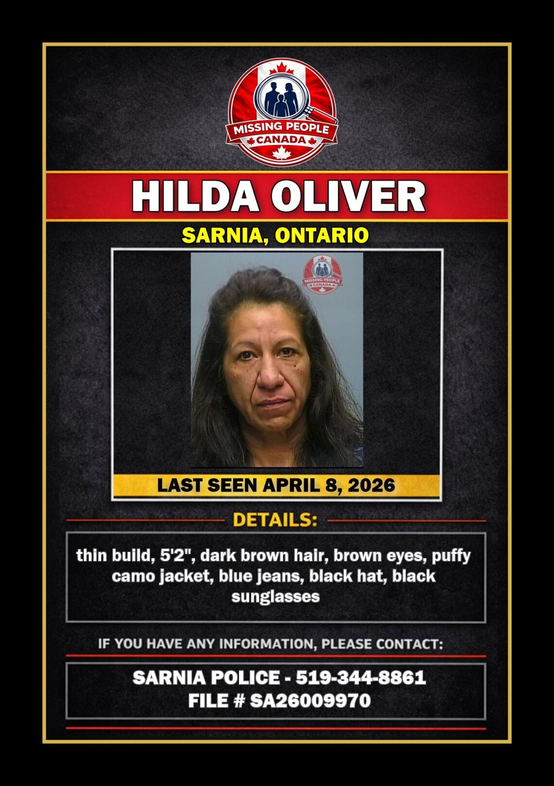 MISSING PERSON CANADA RELEASE