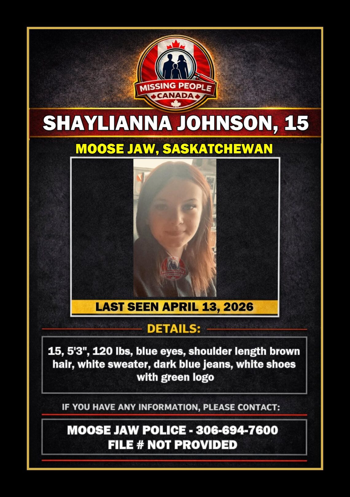 MISSING PERSON CANADA RELEASE