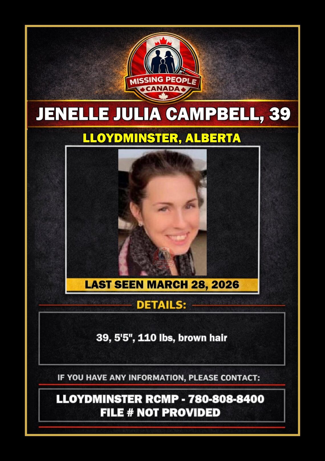 MISSING PERSON CANADA RELEASE