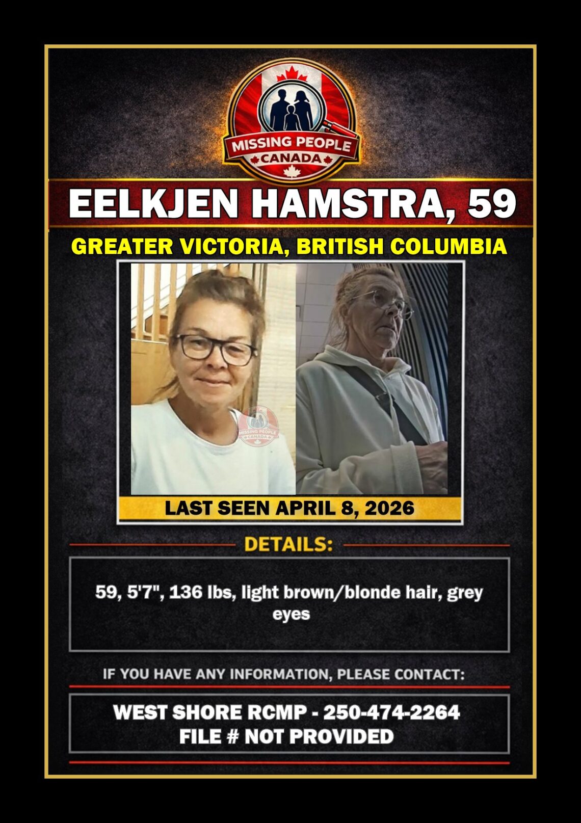 MISSING PERSON CANADA RELEASE