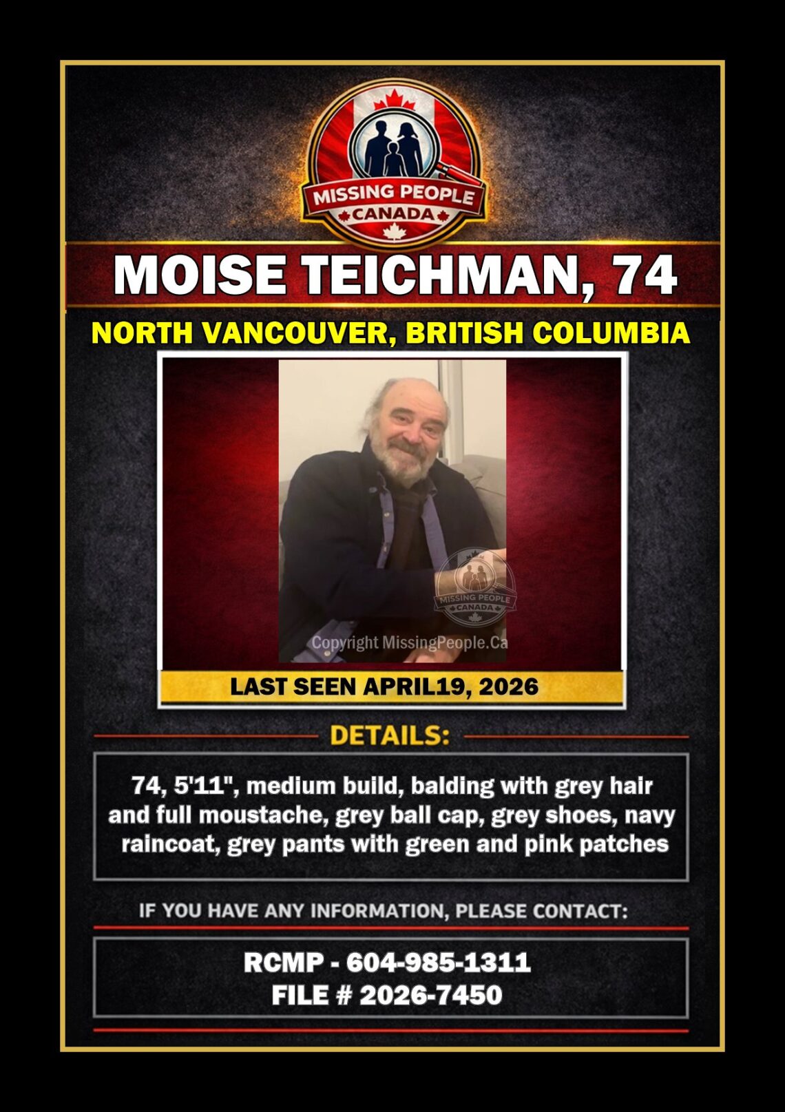 MISSING PERSON CANADA RELEASE