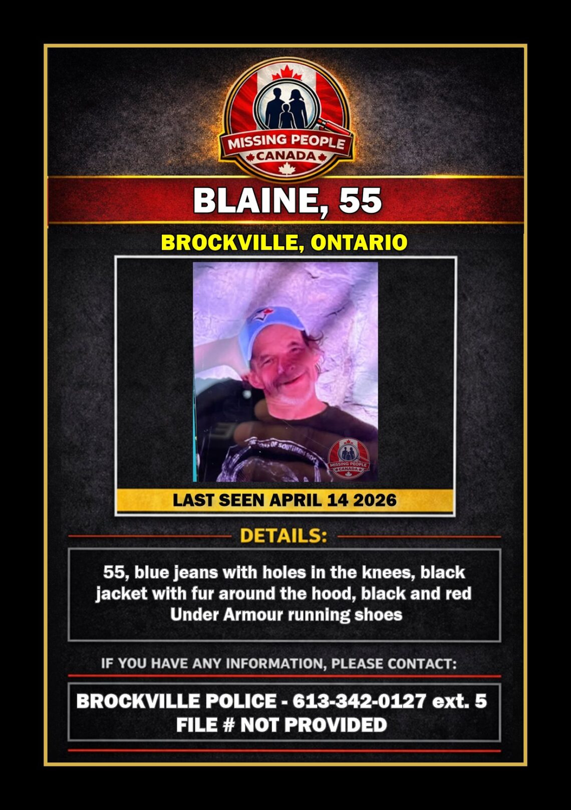 MISSING PERSON CANADA RELEASE