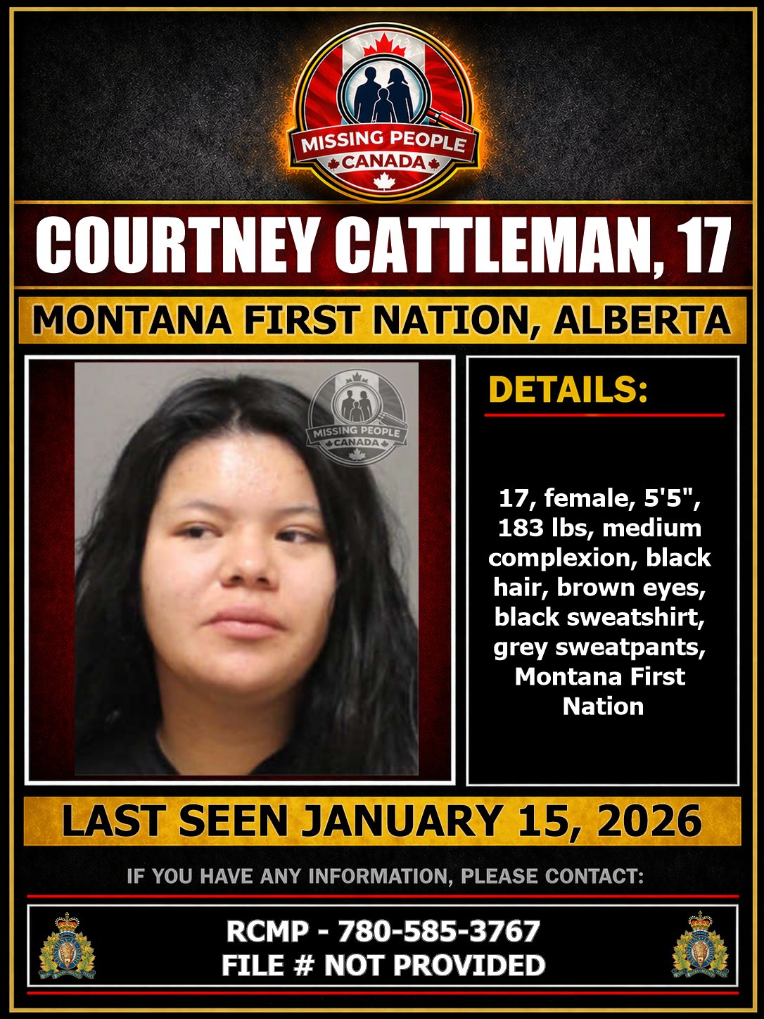 MISSING PERSON CANADA RELEASE