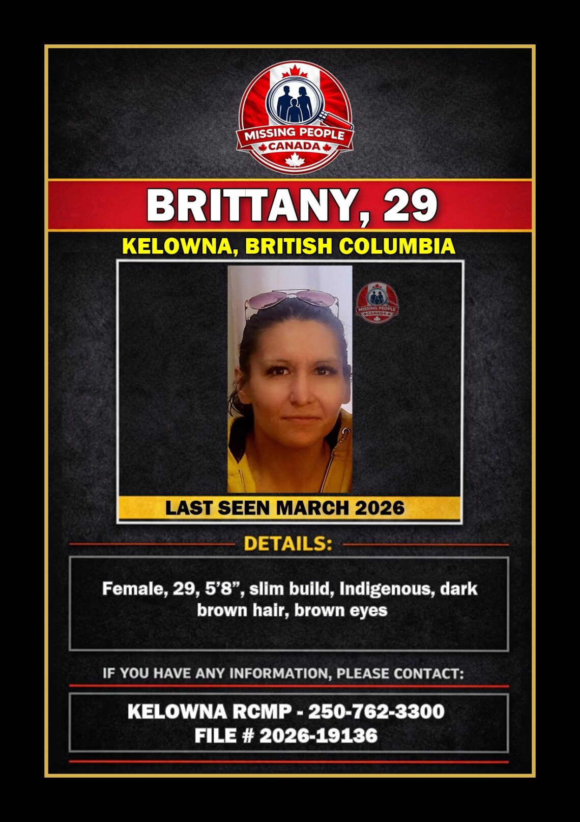 MISSING PERSON CANADA RELEASE