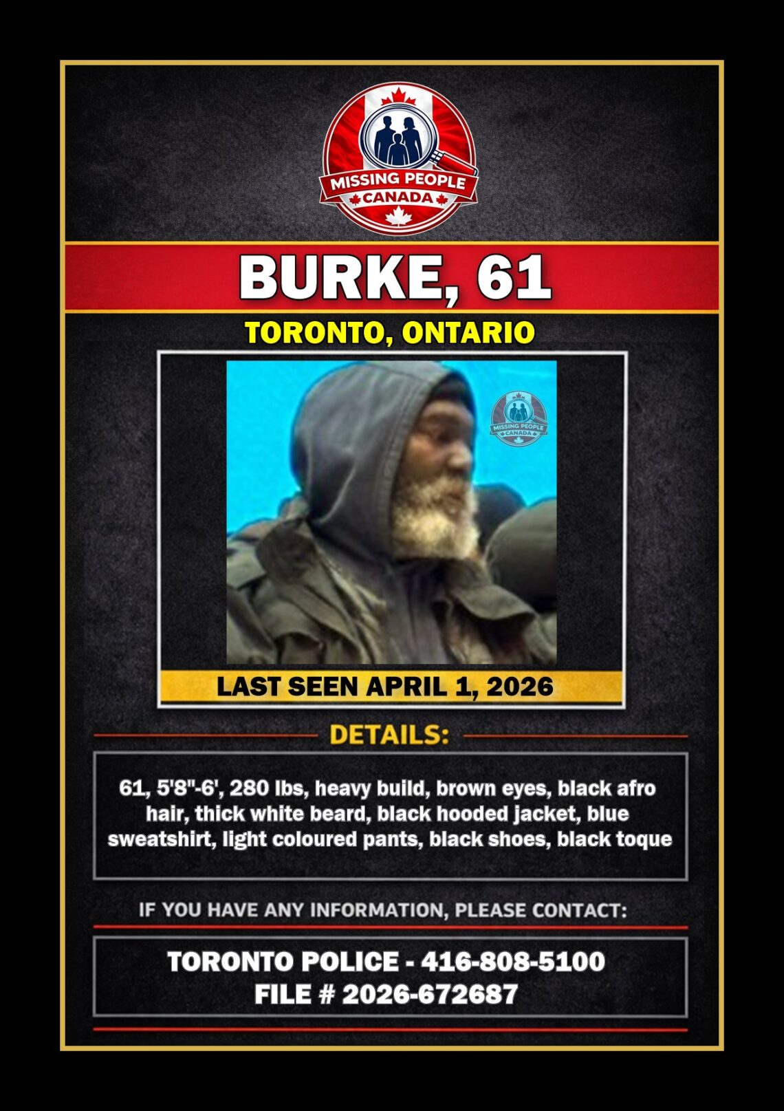 MISSING PERSON CANADA RELEASE