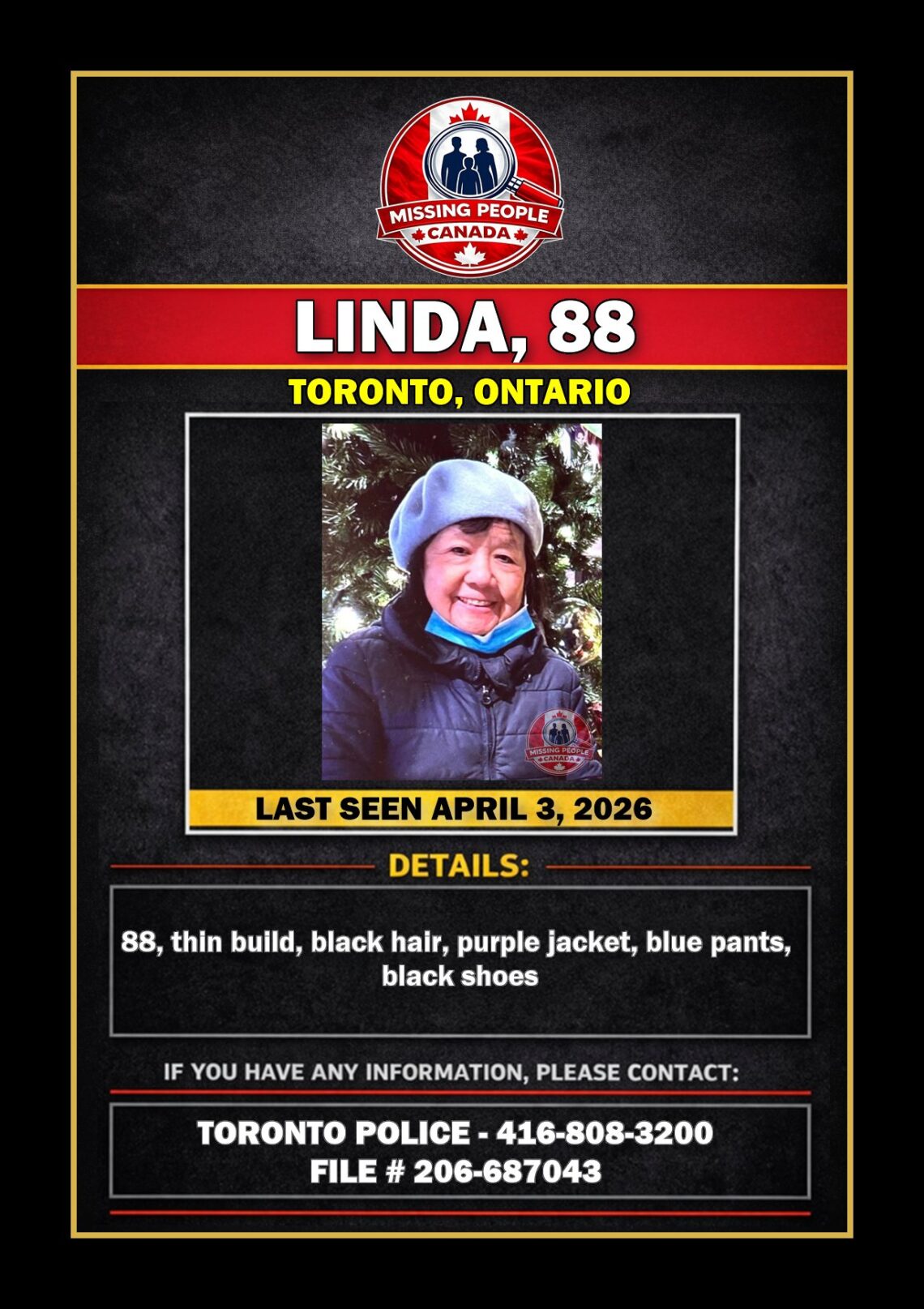 MISSING PERSON CANADA RELEASE