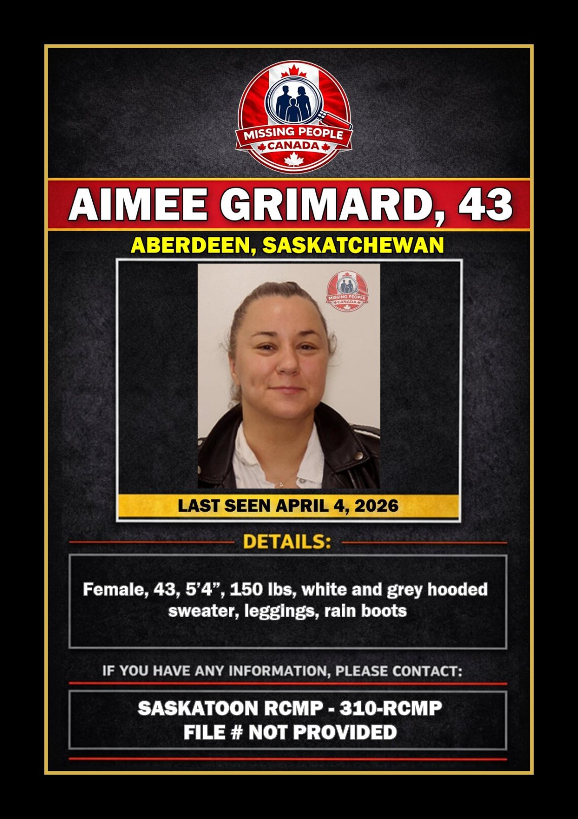 MISSING PERSON CANADA RELEASE