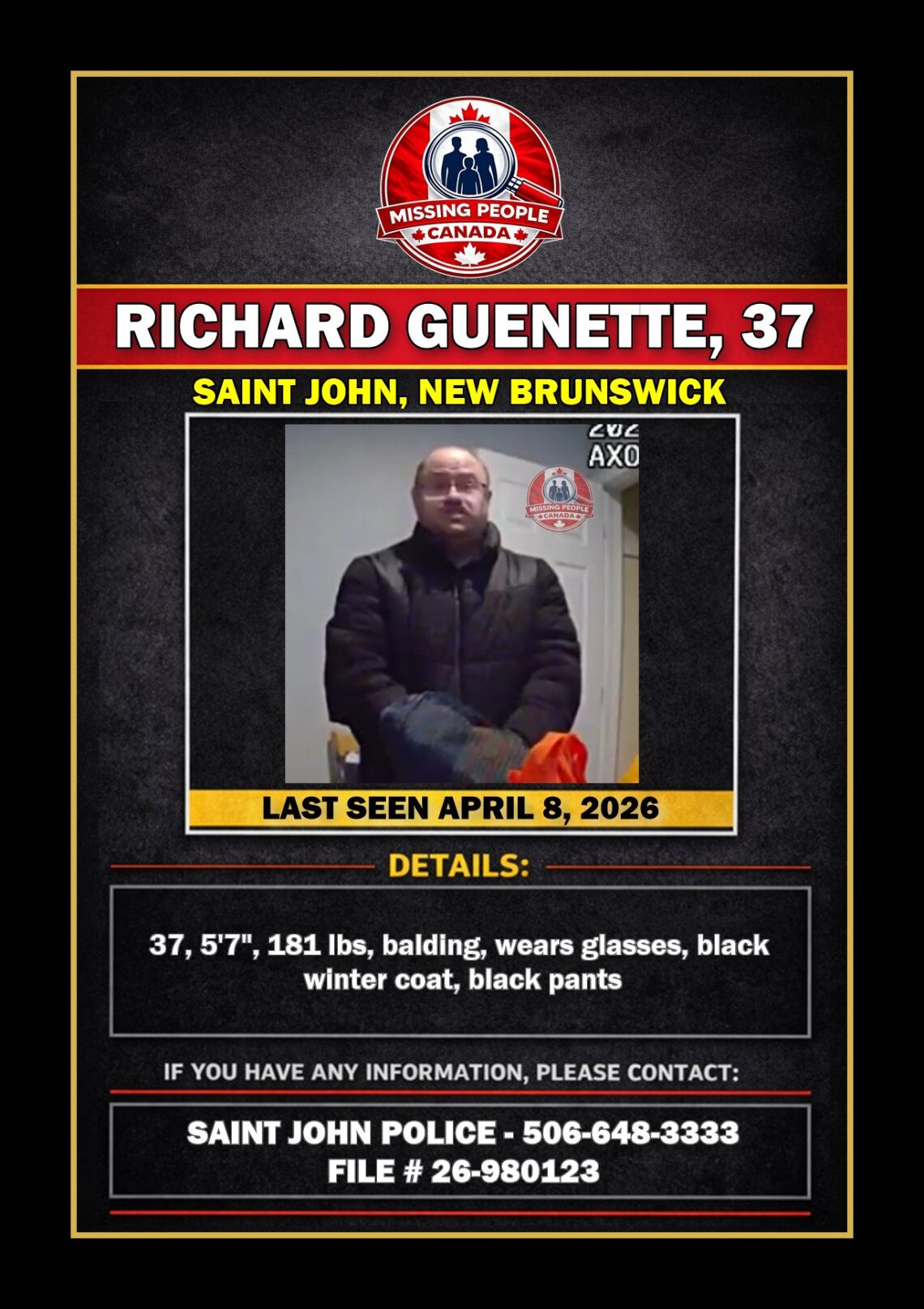 MISSING PERSON CANADA RELEASE