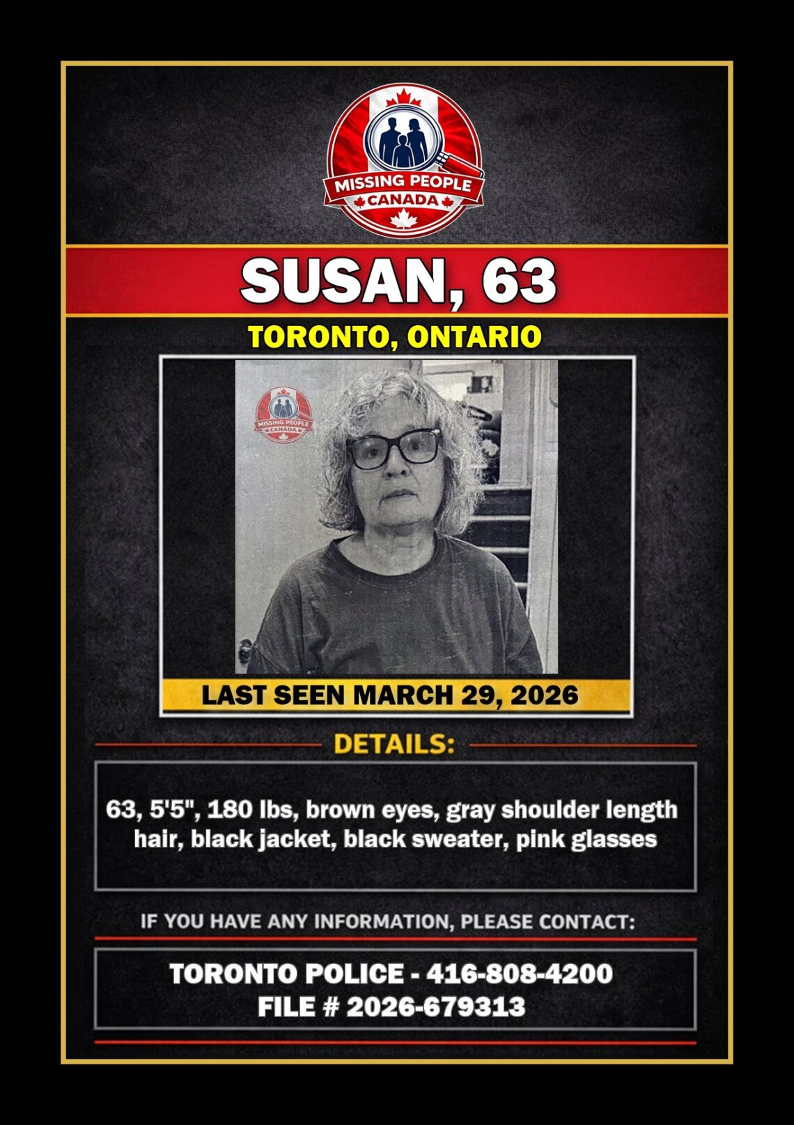 MISSING PERSON CANADA RELEASE