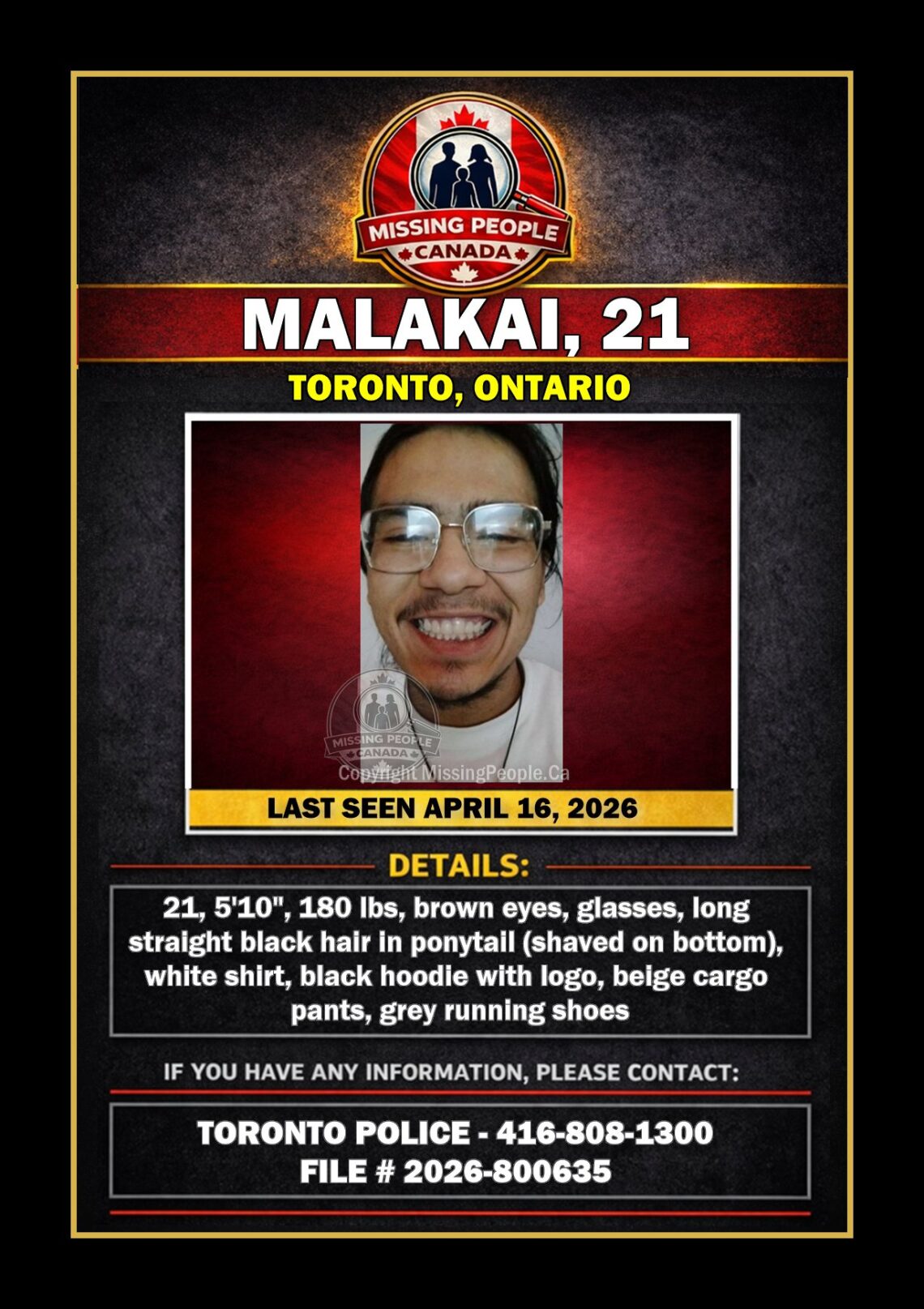 MISSING PERSON CANADA RELEASE