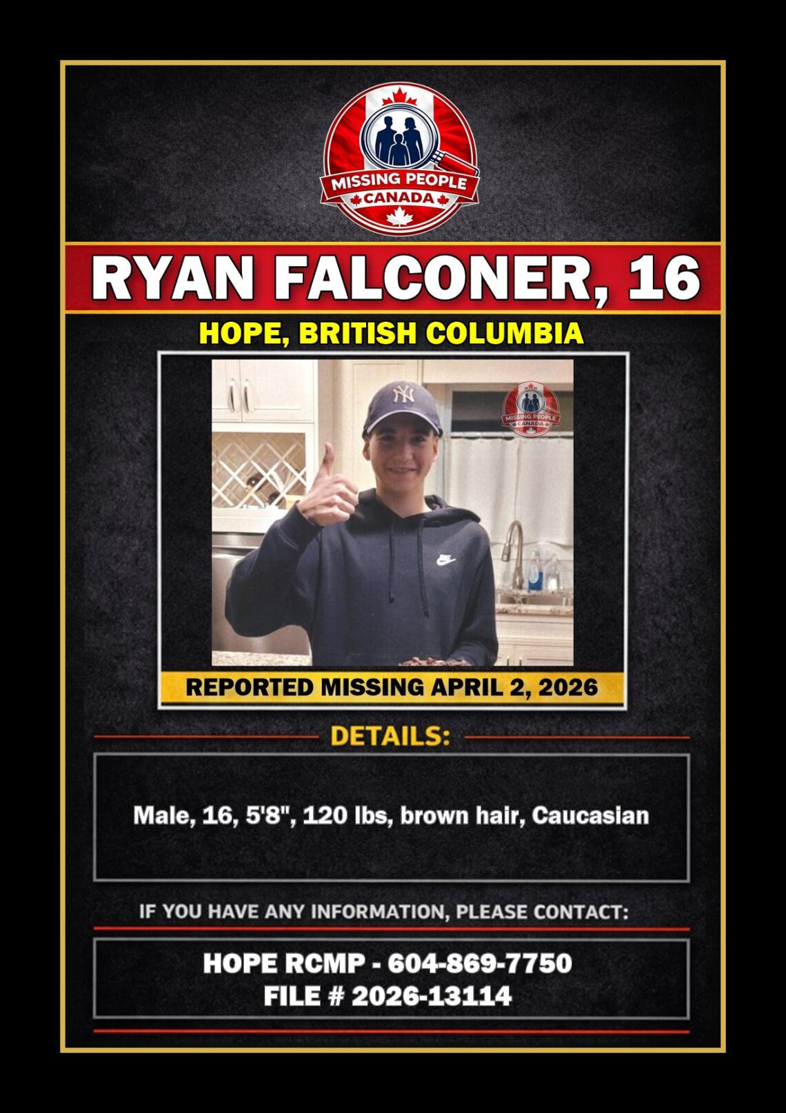 MISSING PERSON CANADA RELEASE