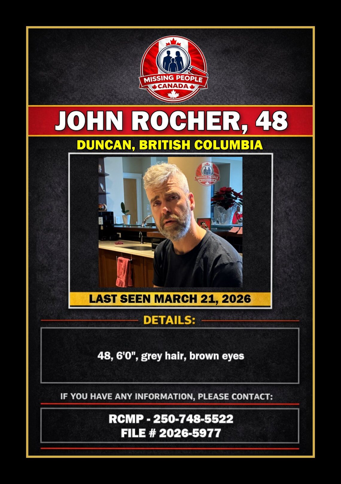 MISSING PERSON CANADA RELEASE