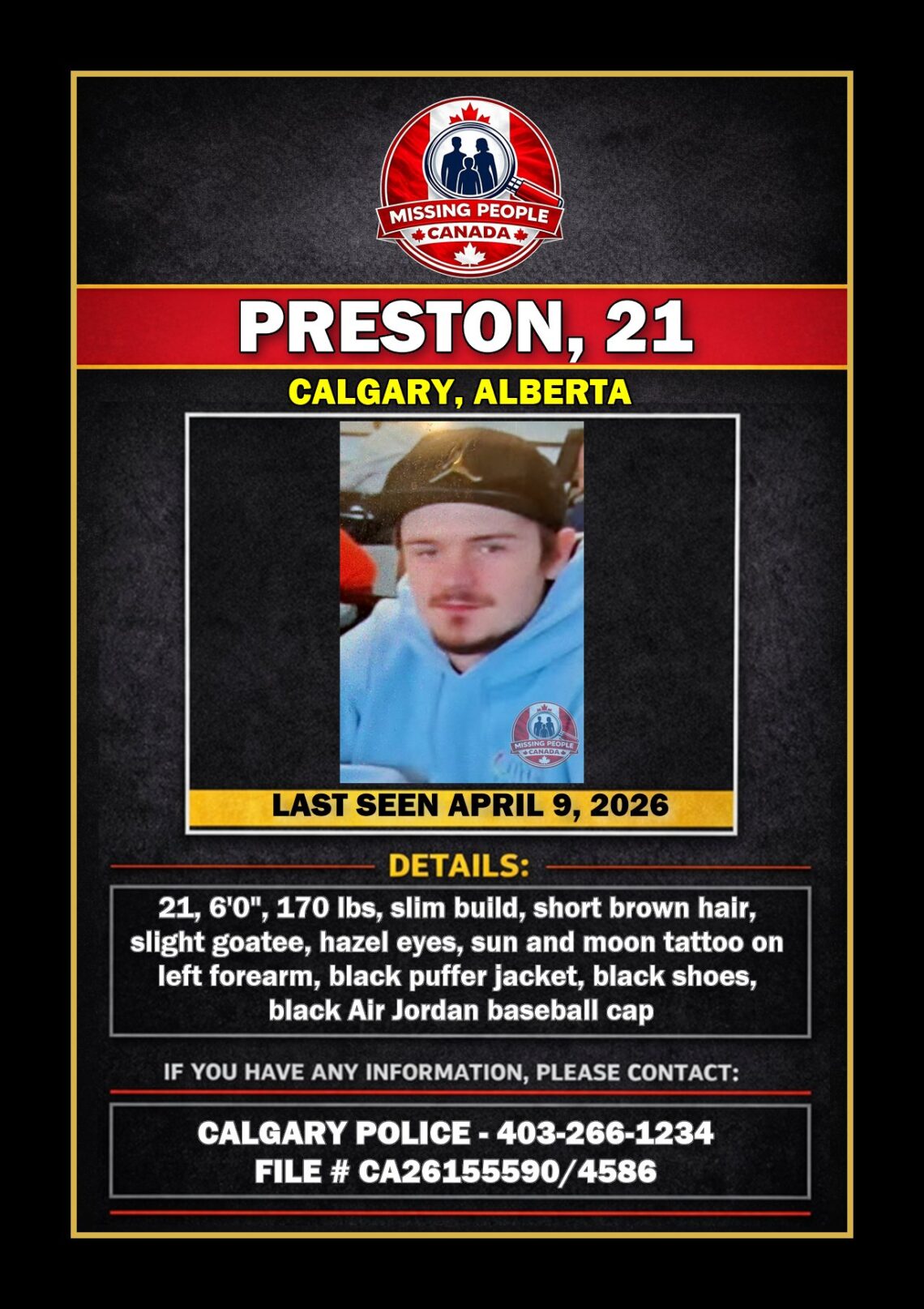 MISSING PERSON CANADA RELEASE