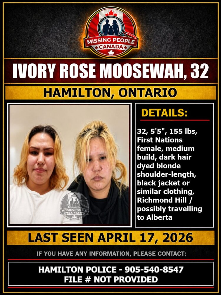 MISSING PERSON CANADA RELEASE