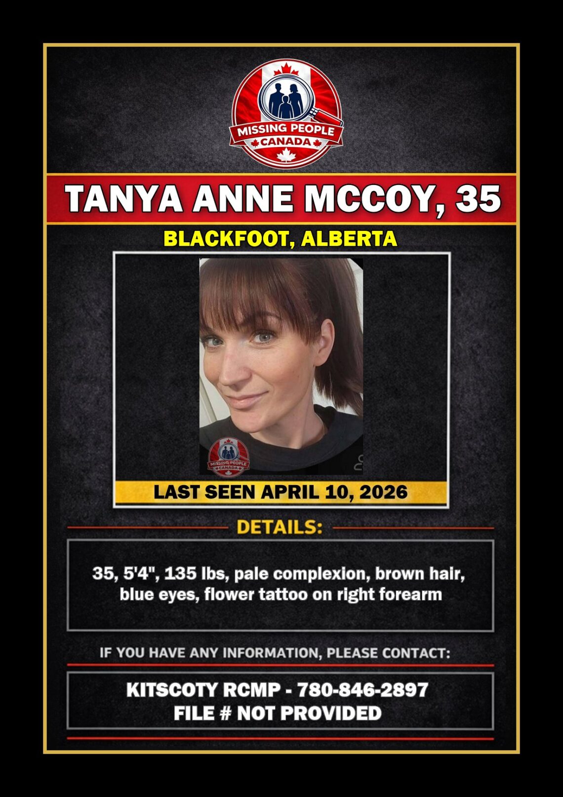 MISSING PERSON CANADA RELEASE