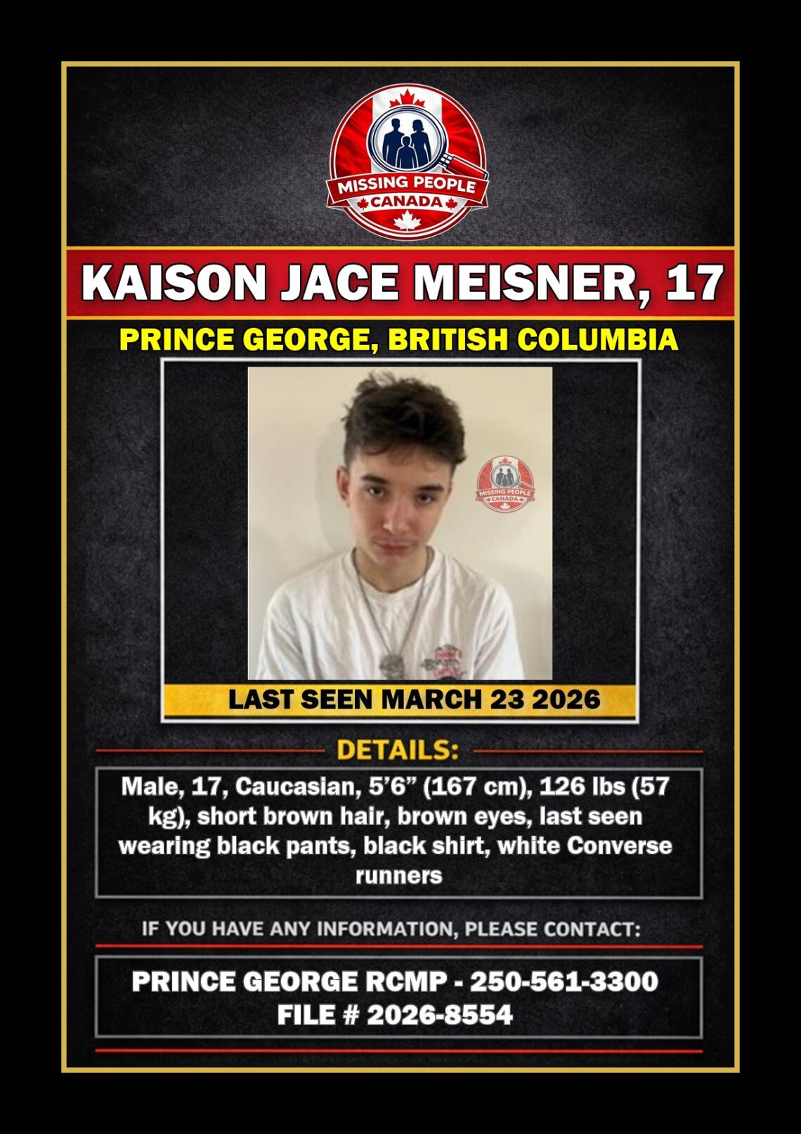 MISSING PERSON CANADA RELEASE