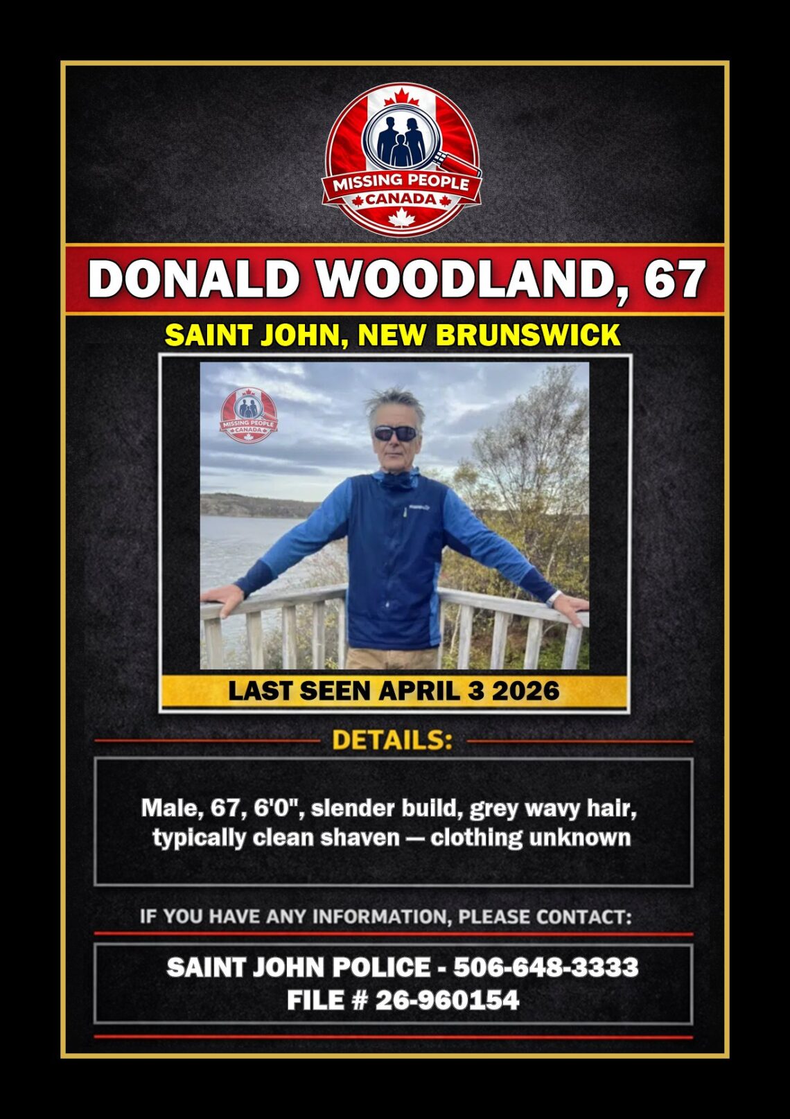 MISSING PERSON CANADA RELEASE