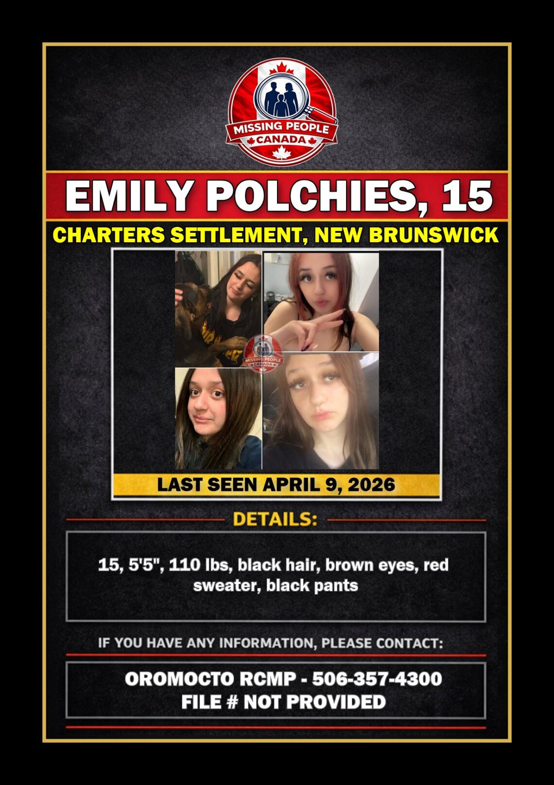 MISSING PERSON CANADA RELEASE