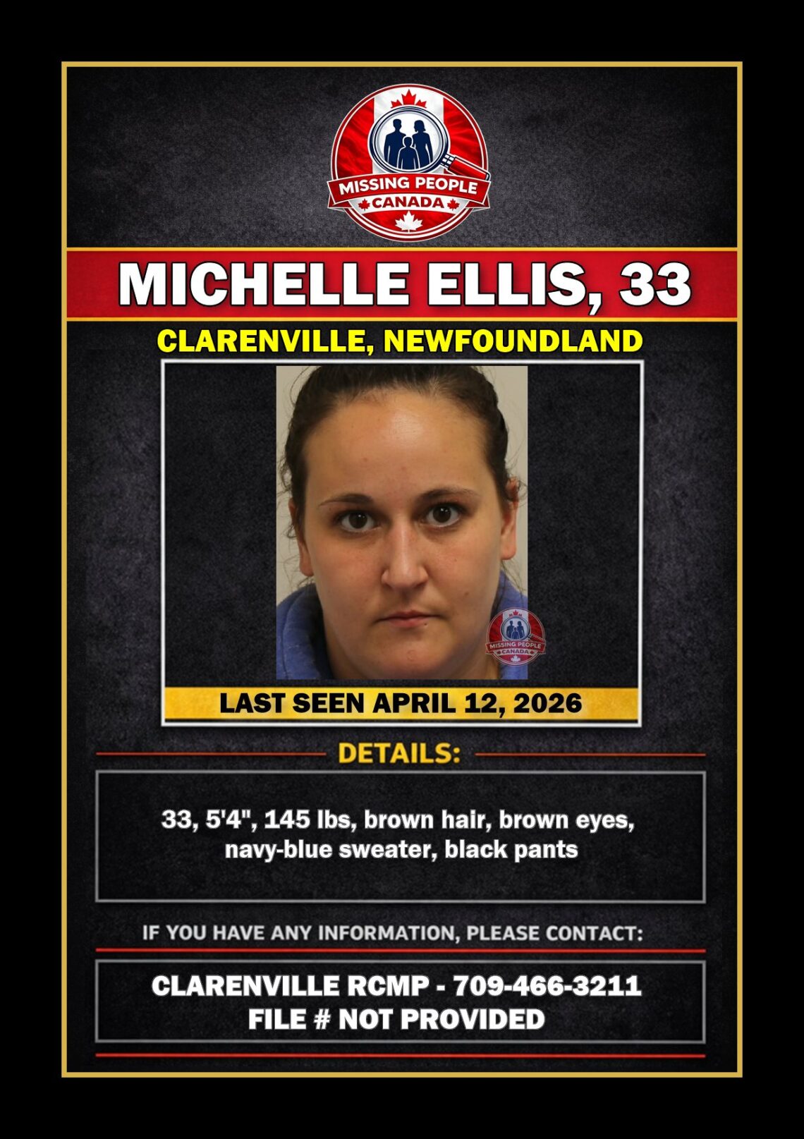 MISSING PERSON CANADA RELEASE