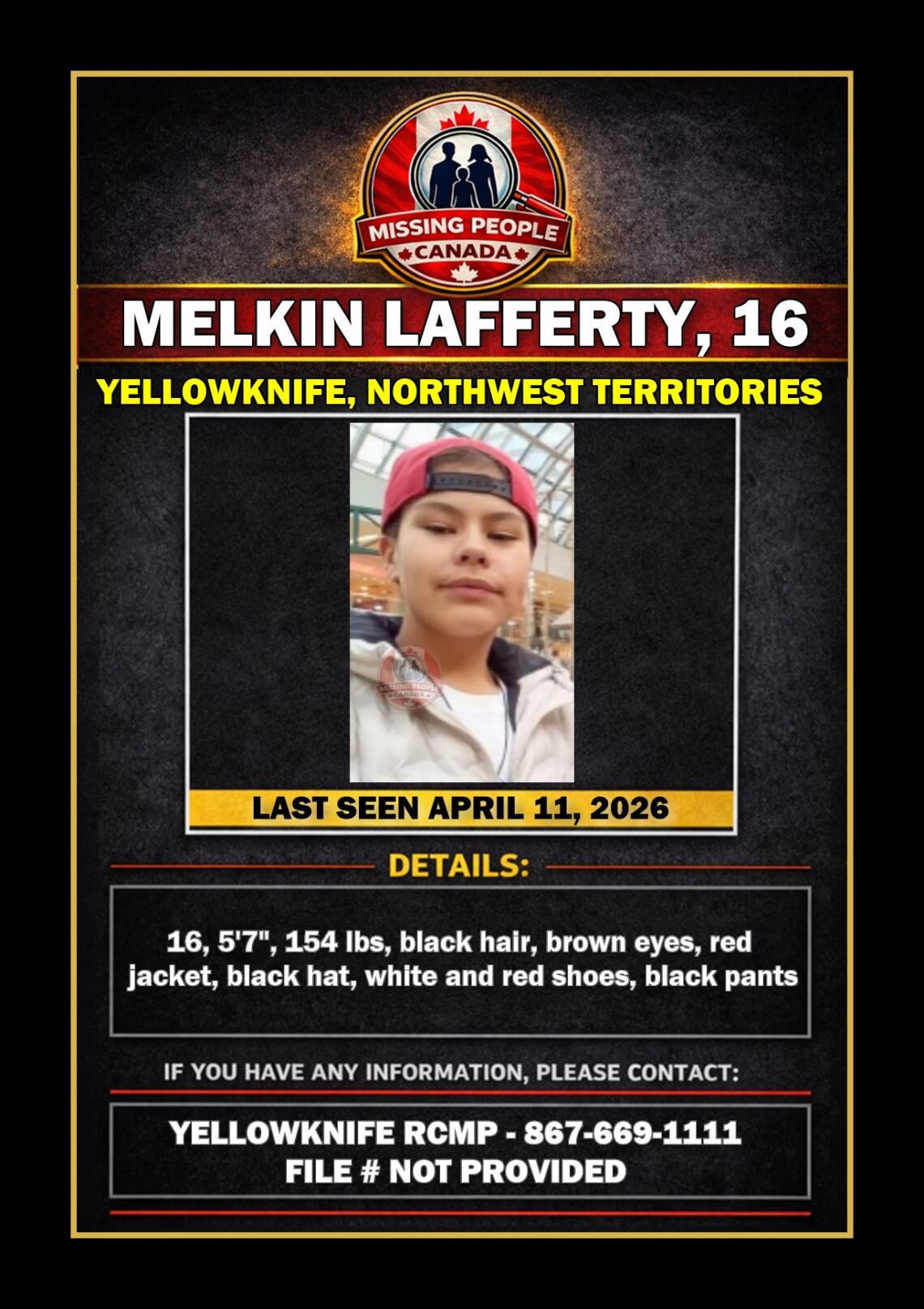 MISSING PERSON CANADA RELEASE