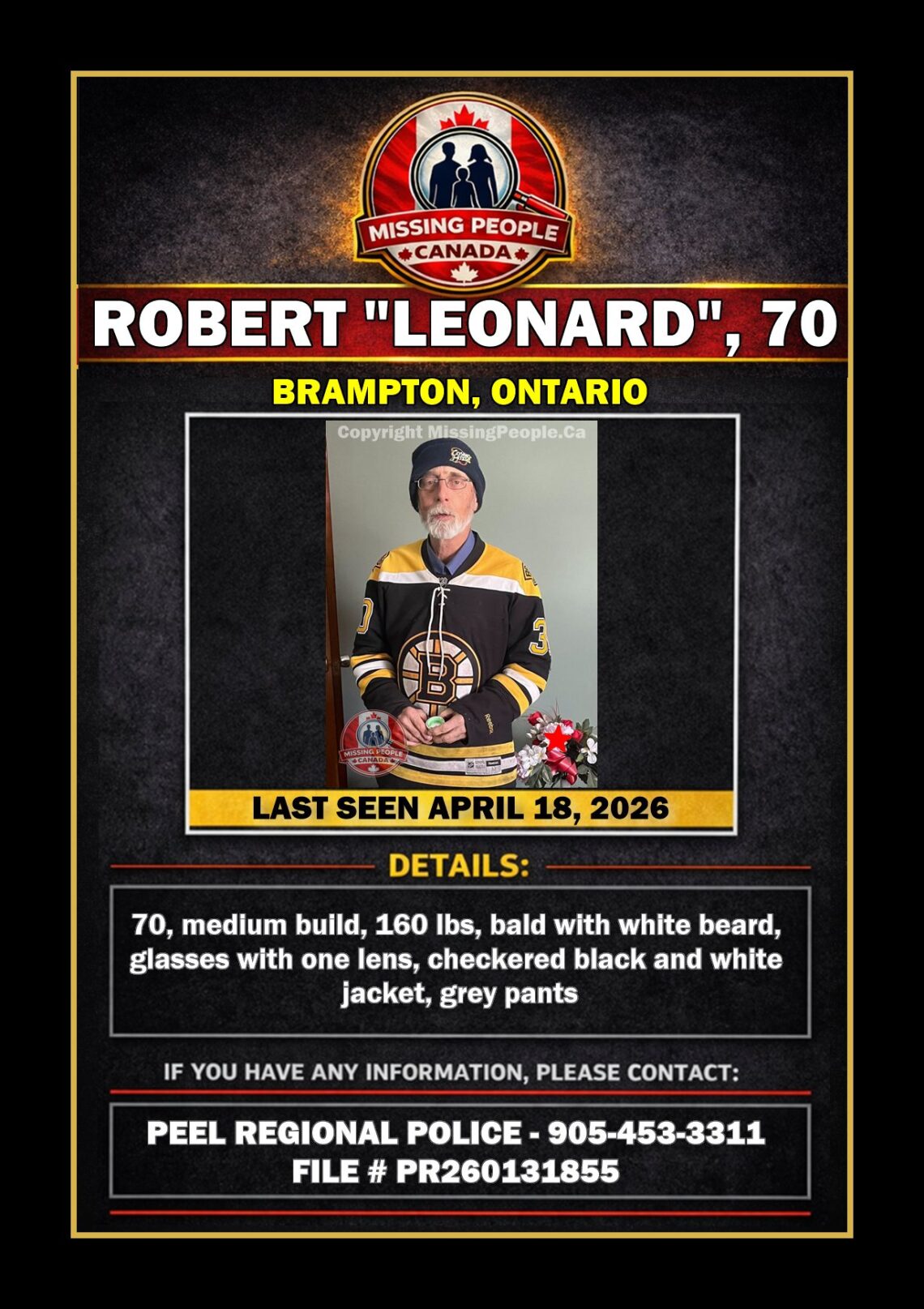 MISSING PERSON CANADA RELEASE