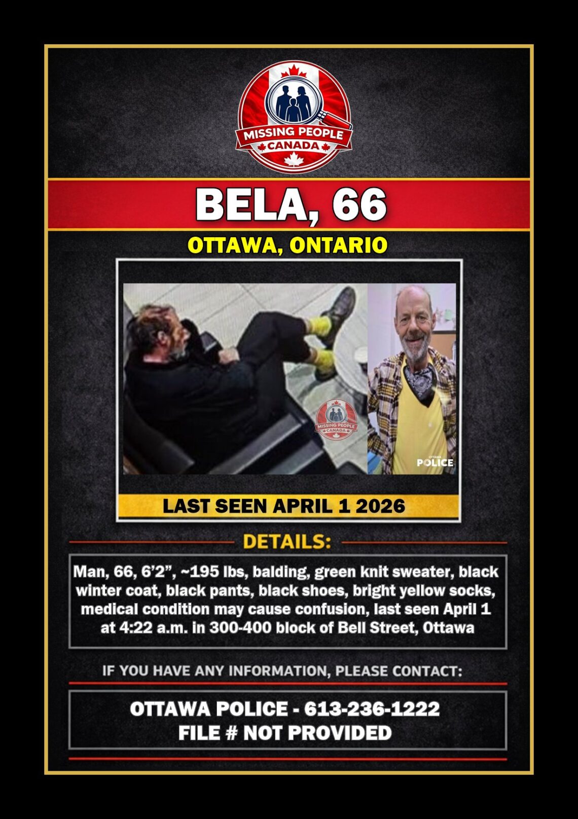 MISSING PERSON CANADA RELEASE