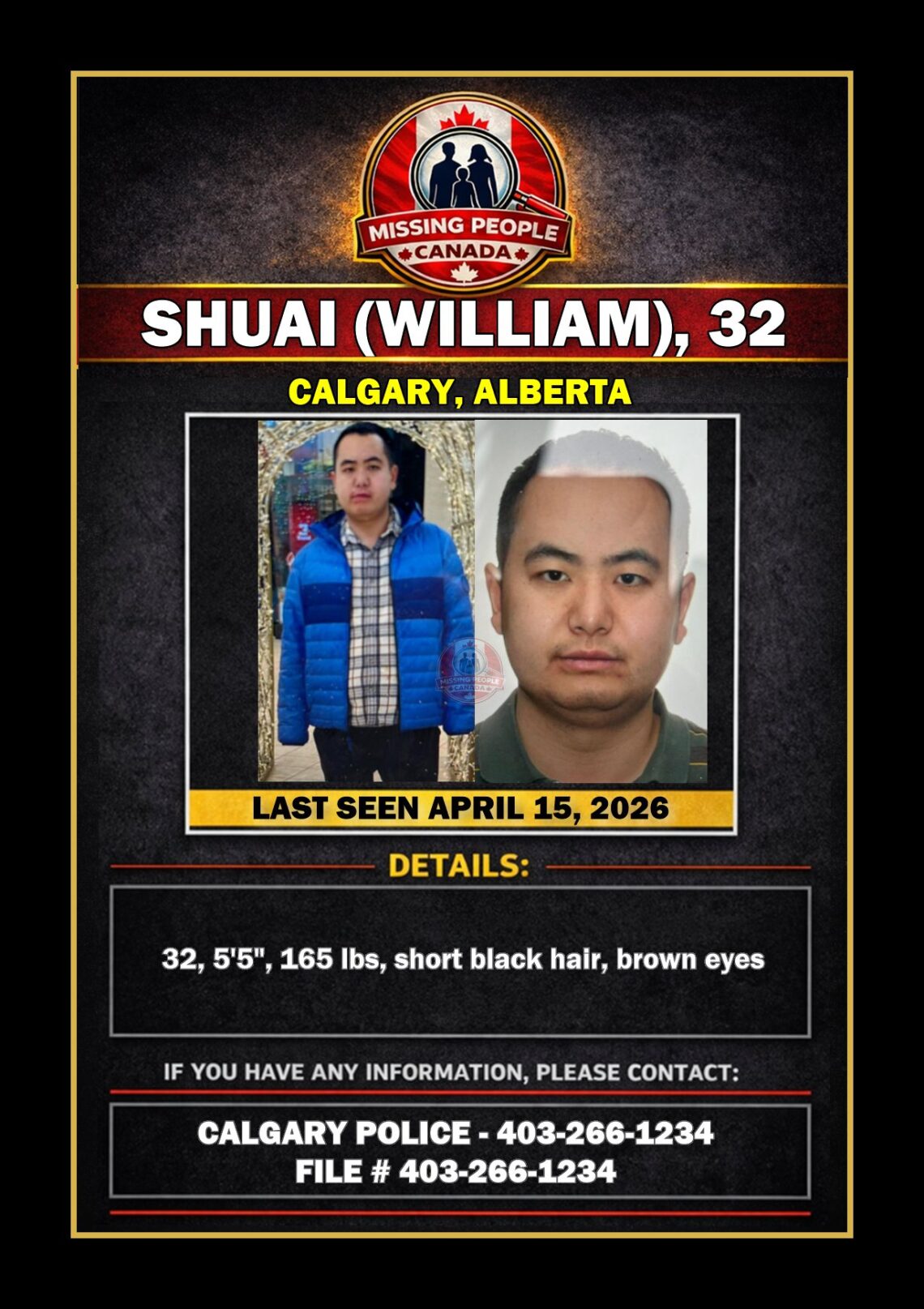 MISSING PERSON CANADA RELEASE