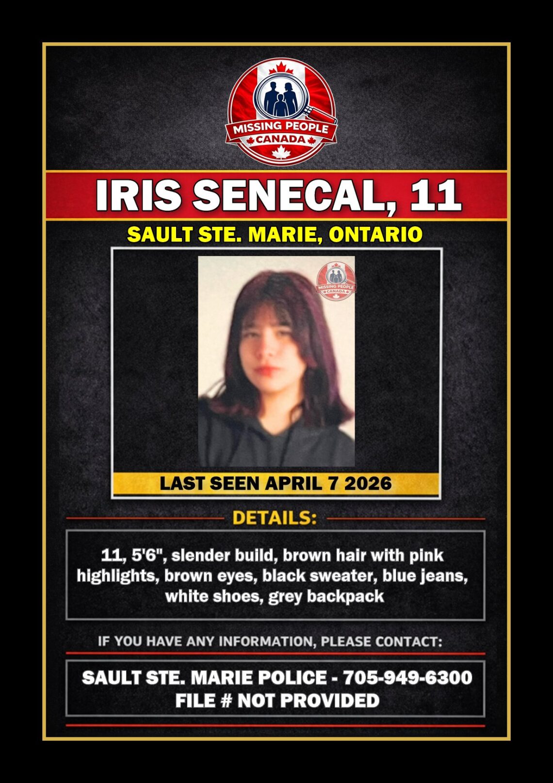 MISSING PERSON CANADA RELEASE