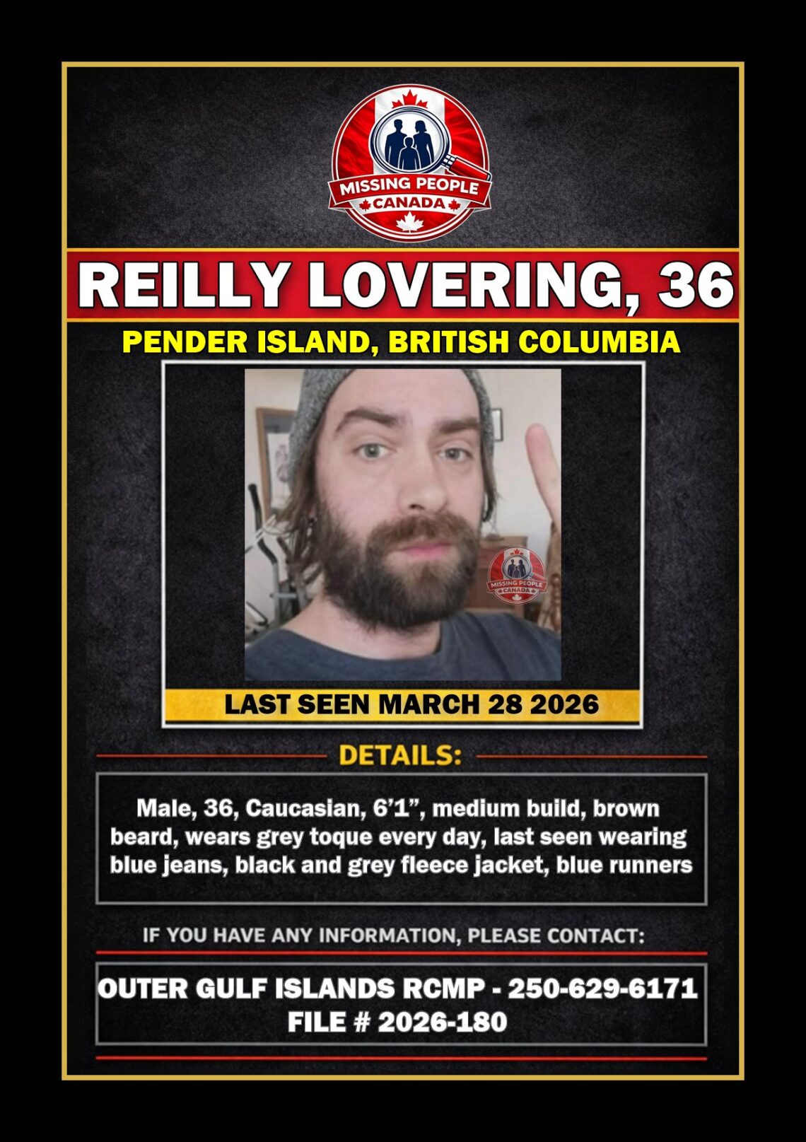 MISSING PERSON CANADA RELEASE