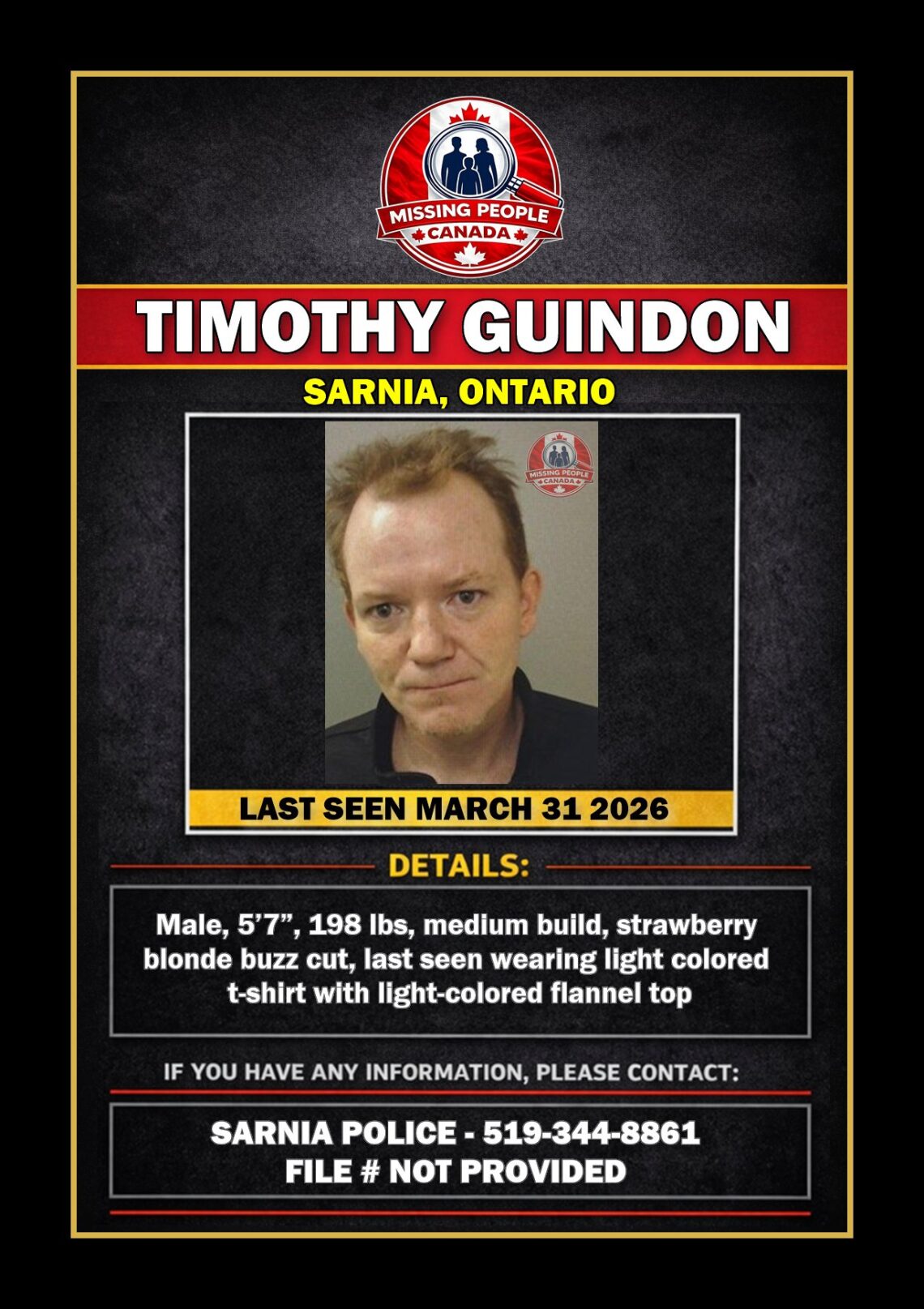 MISSING PERSON CANADA RELEASE