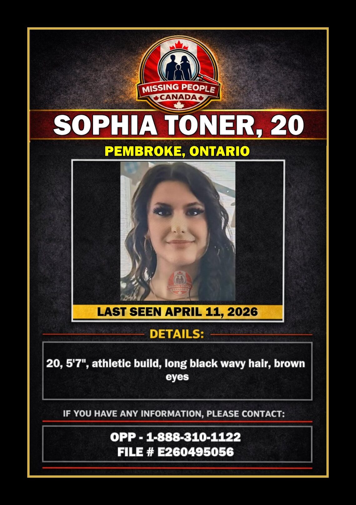 MISSING PERSON CANADA RELEASE