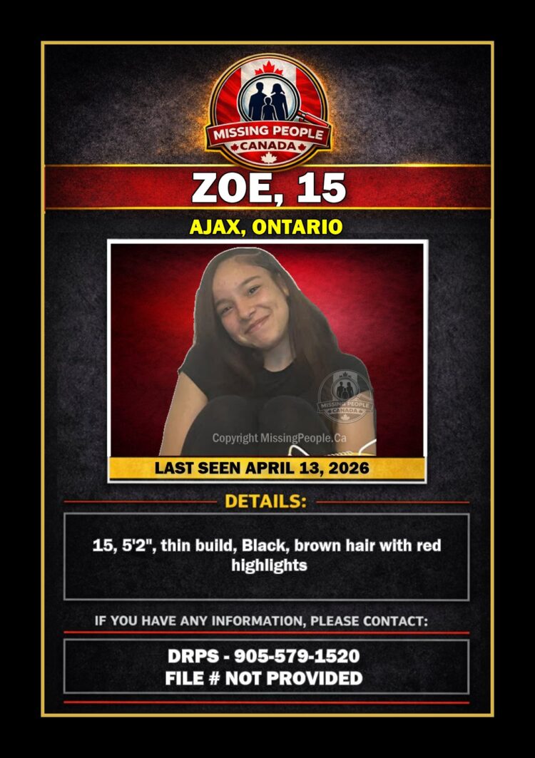 MISSING PERSON CANADA RELEASE