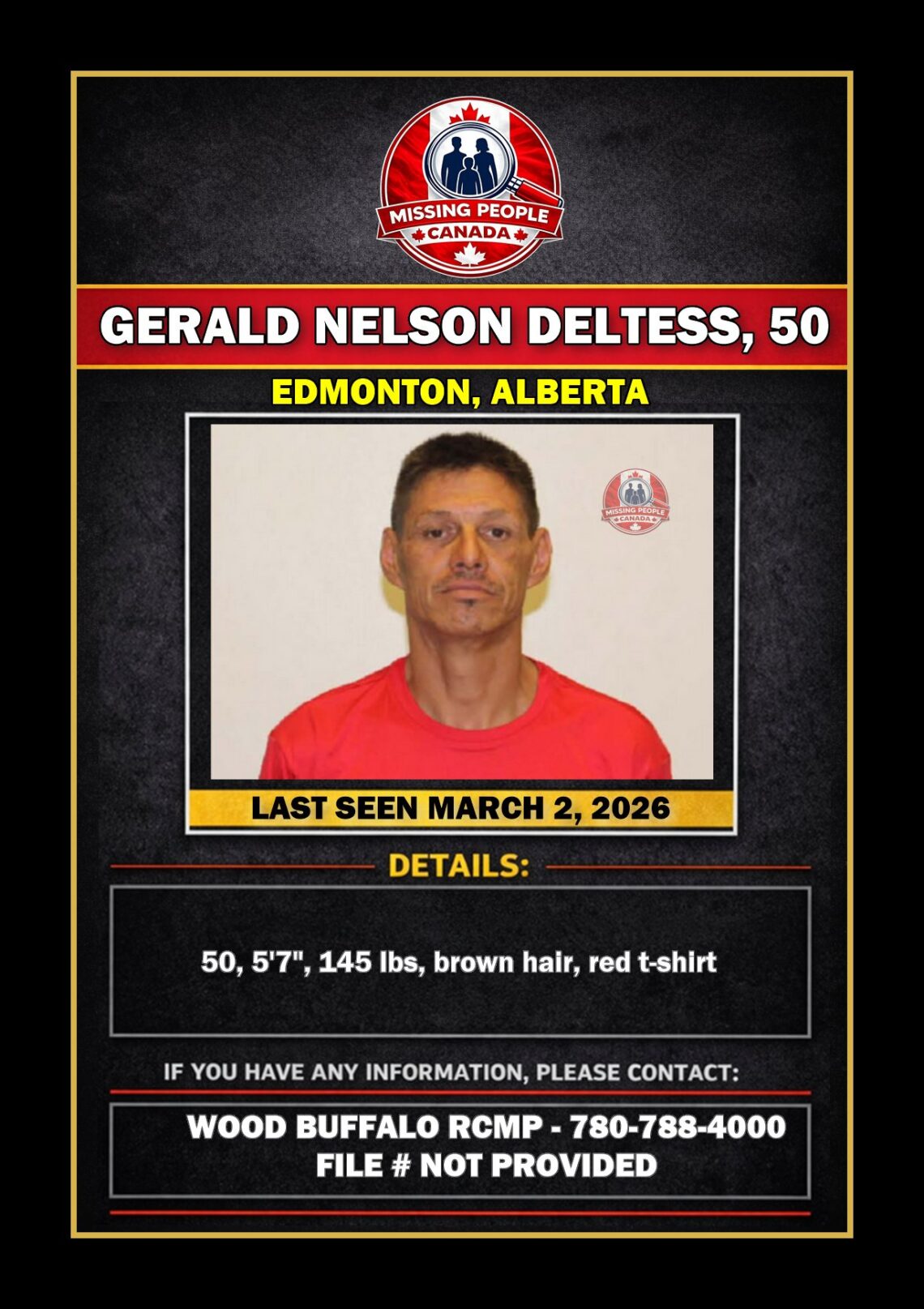 MISSING PERSON CANADA RELEASE