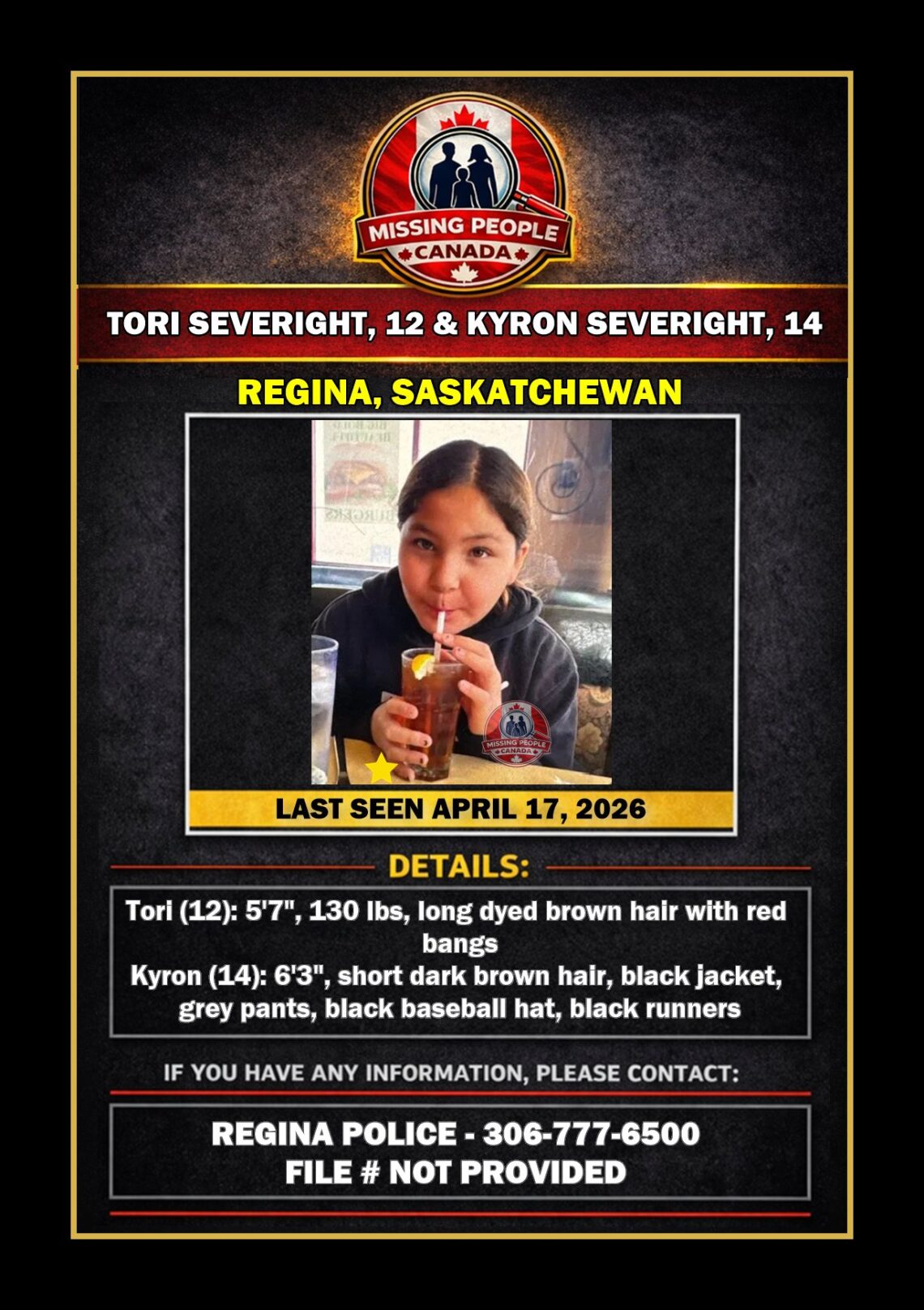 MISSING PERSON CANADA RELEASE