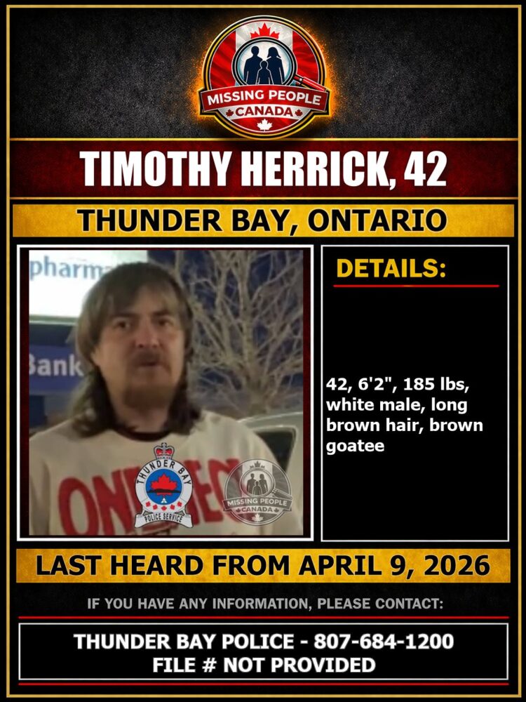 MISSING PERSON CANADA RELEASE