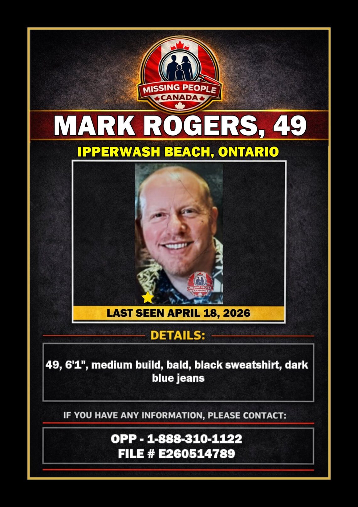 MISSING PERSON CANADA RELEASE