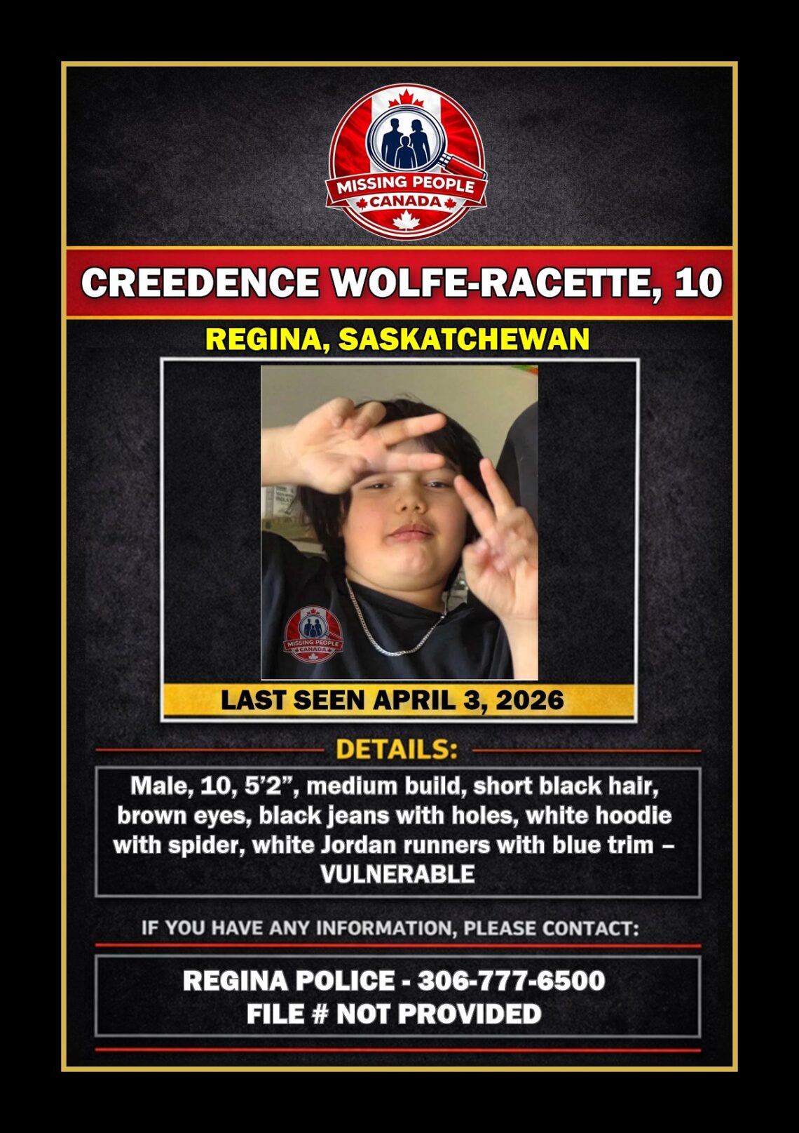 MISSING PERSON CANADA RELEASE