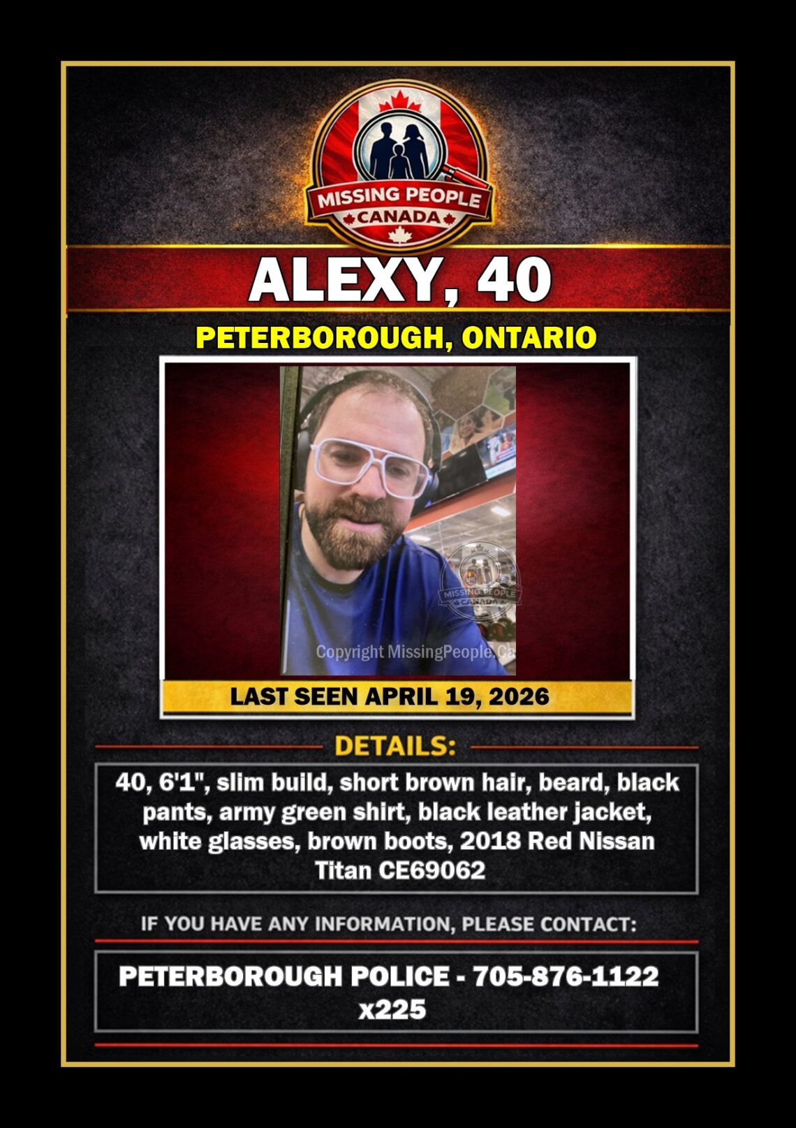 MISSING PERSON CANADA RELEASE