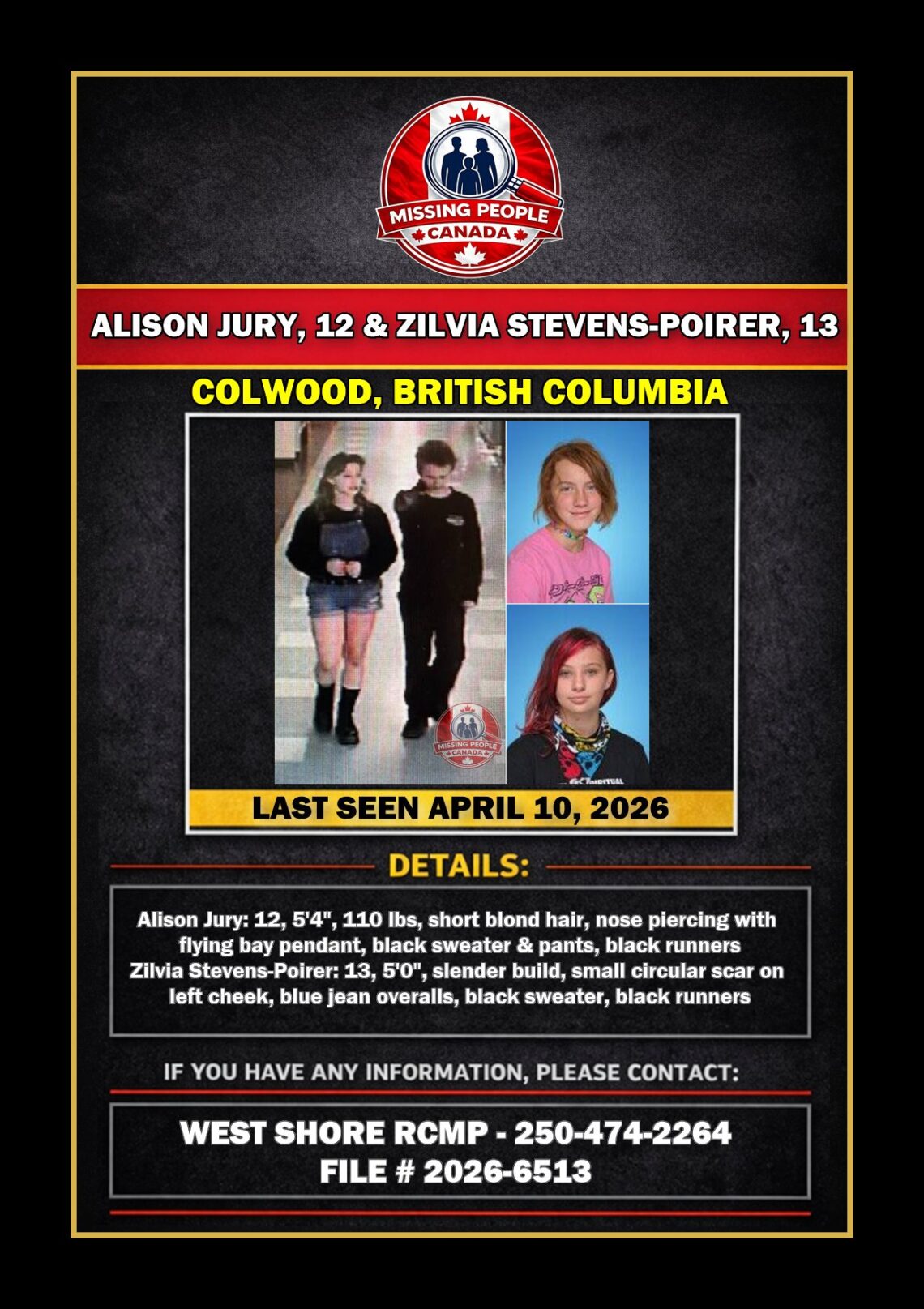 MISSING PERSON CANADA RELEASE