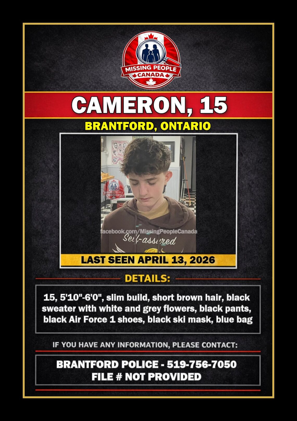 MISSING PERSON CANADA RELEASE