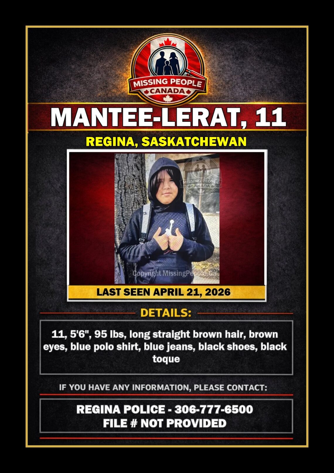 MISSING PERSON CANADA RELEASE
