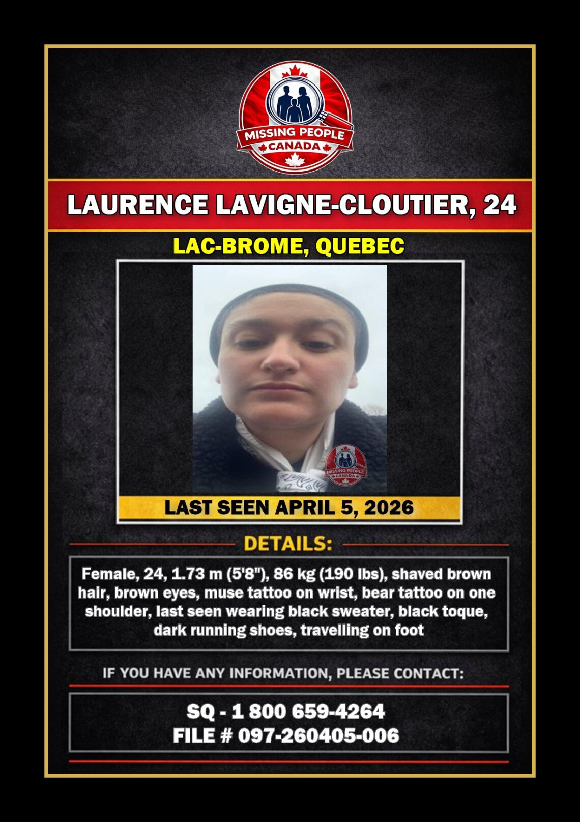 MISSING PERSON CANADA RELEASE