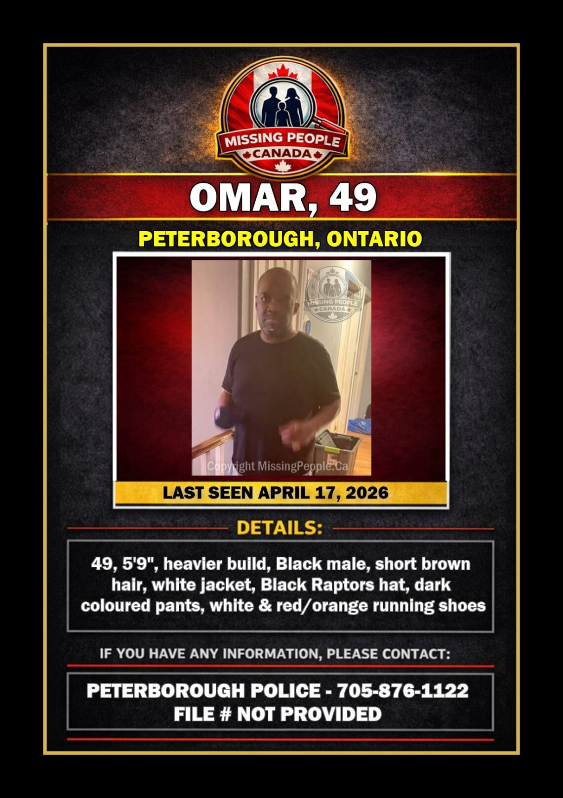 MISSING PERSON CANADA RELEASE
